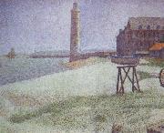 Georges Seurat The Lighthouse at Honfleur France oil painting artist